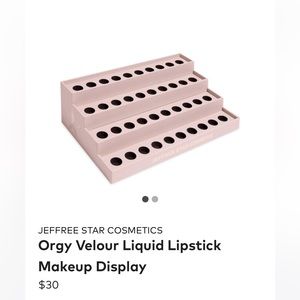 Jeffree Star 0rgy Velour Liquid Lipstick Makeup Display